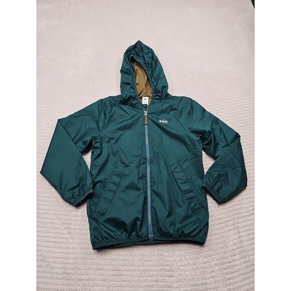 Rei Co Op Jacket Kids Medium 10/12 Light Weight Hooded Full Zip - Picture 1 of 8